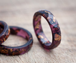 techonlogy:  sosuperawesome:  Resin stacking rings by daimblond  I am literally wearing one as we speak they are a great price and it shipped from France to Canada in less than a week I highly recommend this shop 