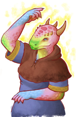 notartsymistahj:  Slightly different version of my argonian mage! 