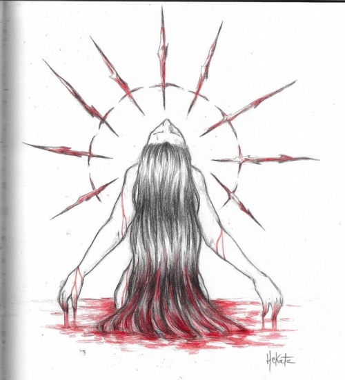 Blanche and her blood ritual. #sketch #sketchbook #drawing #illustration #oc #originalcharacter #pen