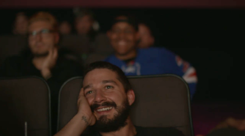 betahoodie:buzzfeed:34 Very Important Pictures Of Shia LeBeouf Watching His Own Movies@cherokee-lett