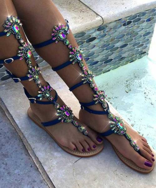 Glamorous gladiator sandals.