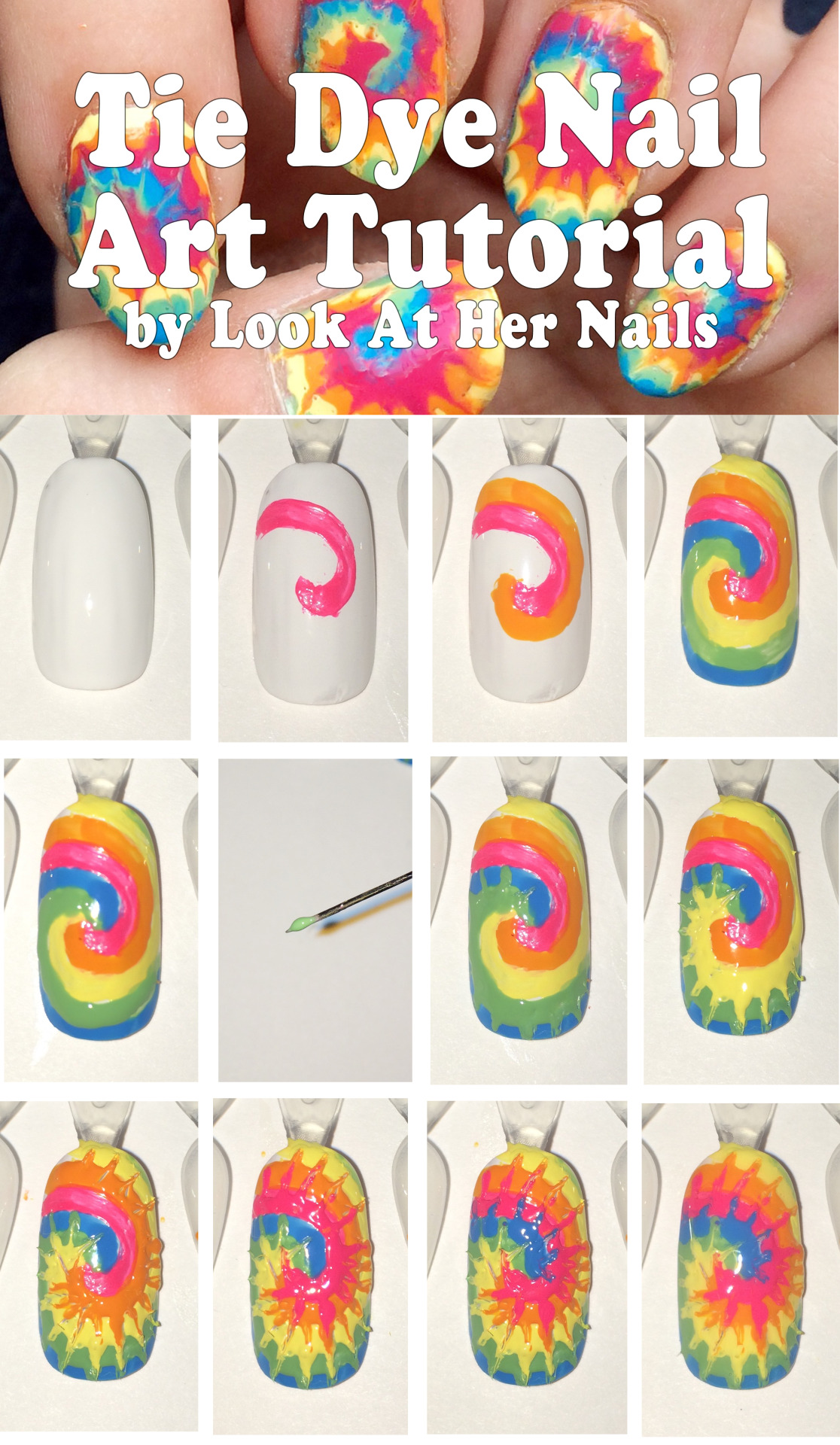 DIY nail art: rainbow tie-dye in five easy steps