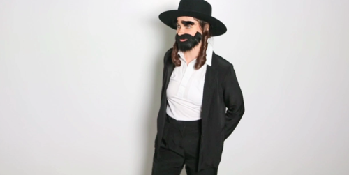 dirtsimp: americanapparel: Dana as Hassid for Halloween. Shop your costume NOW! Watch the video HE