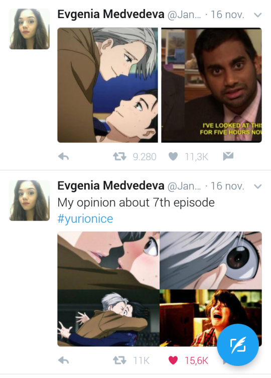 yaoionice: literally-a-piece-of-trash:   you know what gives me life? actual  figure skaters watching yuri on ice (just… look at this dork. no 1 yoi fan)   I love YOI so much ♡ 
