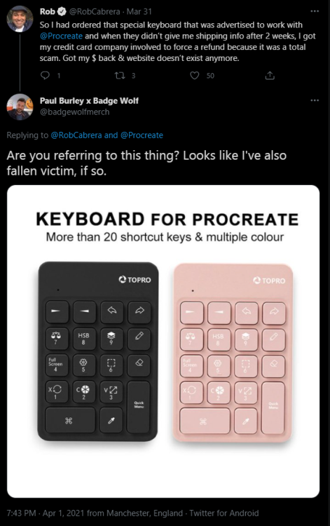 yournewkeyboard:Keyboard-related PSA: these Procreate macropads are a scam. Procreate themselves hav