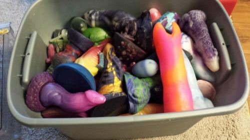 secretlydicks:It is apartment inspection day, also known as PLAY DICK TETRIS TO FIT EVERYTHING IN A CLOSE-ABLE BOX DAY since they’re normally out on rather … prominent display.Somehow all 50+ of them fit.  Oh my gosh! That must be a bit of a trial