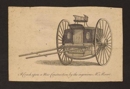 LJS 180 Documents concerning carriages.This page depicts an engraving of two wheeled carriage with t