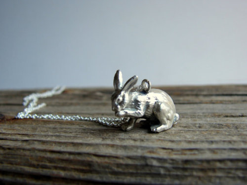 Porn photo somethingmore999:   Silver Bunny Necklace