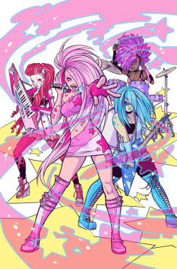 pigeonfoo:  mooncalfe:  i am drawing the Jem comic from IDW.  Reasons to suddenly become a raging Jem fangirl? Reasons to suddenly become a raging Jem fangirl! 