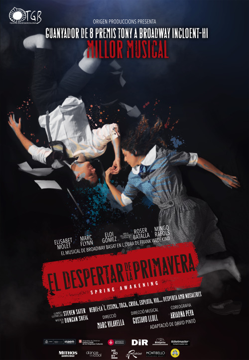 Promotional poster for the Catalan production of Spring Awakening.From November 14th 2016 to January