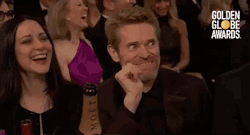 lifejustgotawkward:   imo Willem Dafoe deserved an award just for making this face during the monologue, gold medal reaction shot right there