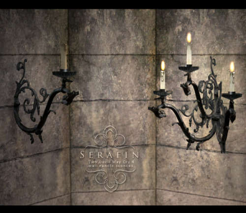 toujours-fatale:  A wild follower gift appears! Two wall sconces from DMC4, converted for TS2, for y