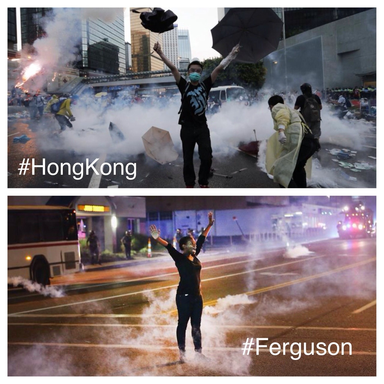 breenewsome:  From Hong Kong to Ferguson: Justice now! Freedom now! Democracy now!