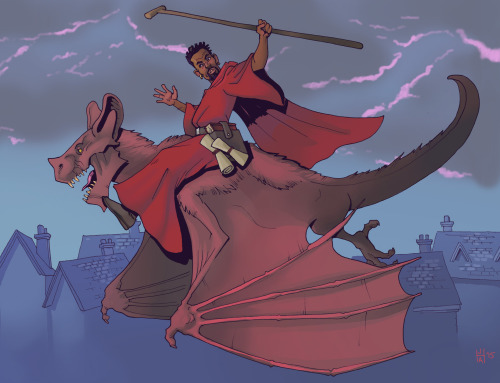crocutable:Wizard on half-giant bat, half-wyvern hybrid. Trying to work on using lasso tool and soft