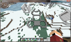 So building a new castle on minecraft. Lets have a look at what it looks like from above. Oh dear&hellip; 