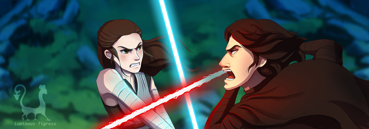 Uncropped version of the banner artwork I did for the Reylo Comic Anthology! If you’re interested you can check out the project here:
http://reylo-comic-anthology.tumblr.com/