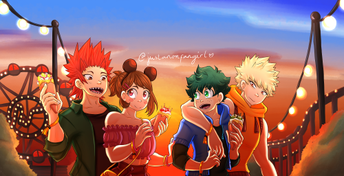 KiriOcha &amp; BakuDeku double date &lt;3KiriOcha is that one ship I accidentally wrote myse