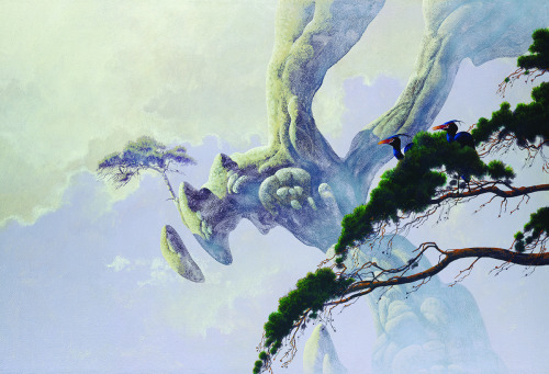 manyworldspress:Roger Dean, Birdsongs of the Mesozoic. In Dragon’s Dream (Harper Design, 2008)._____