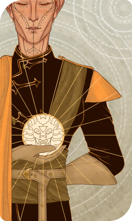 Ace of PentaclesAnother tarot card for my lady Inquisitor, Halamshiral-themed this time.