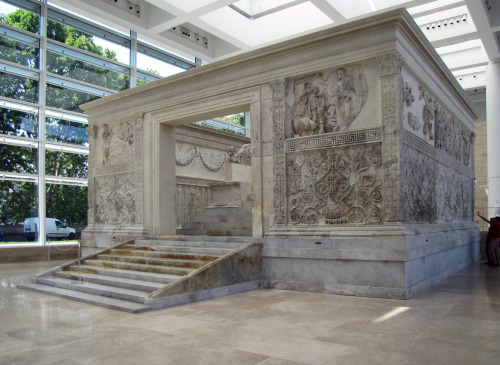 ancientart:Ara Pacis Augustae (“Altar of Augustan Peace”), dedicated 9 BCE, a monument celebrating A