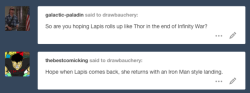 yes and yes.lapis for avengers 4