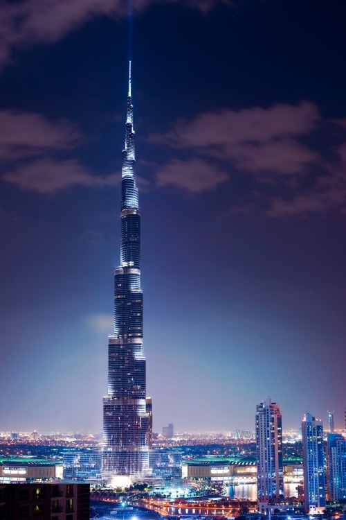 Burj Khalifa  is the skyscraper which happens to be the tallest man-made structure in the world. It’s located in United Arab Emirates  [UAE]