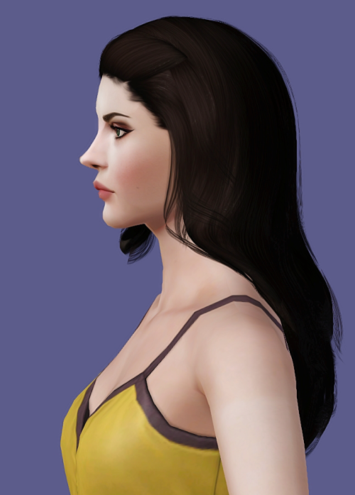 Getting used to making sims/cc in TS3 by editing Kurasoberina’s Lana sim.Made her new brows/ey