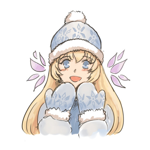 ahammz: Colette Brunel staying warm and cozy.