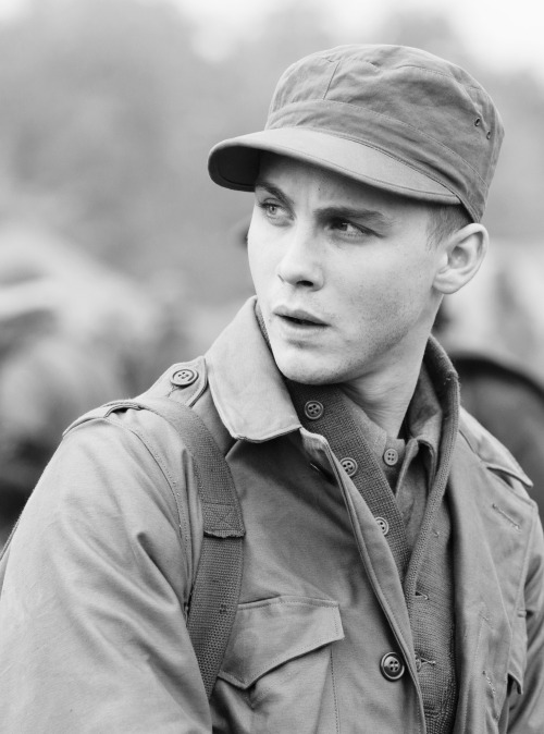 logan lerman as norman ellison. in fury (2014)