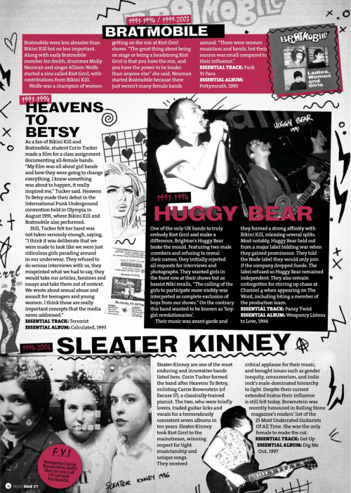 glittersister:Riot Grrrl article in FRONT Magazine #177, January 2013. via archive.org