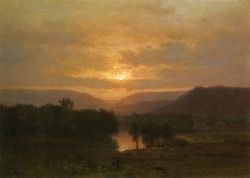 dayintonight:  Sunset George Inness1889