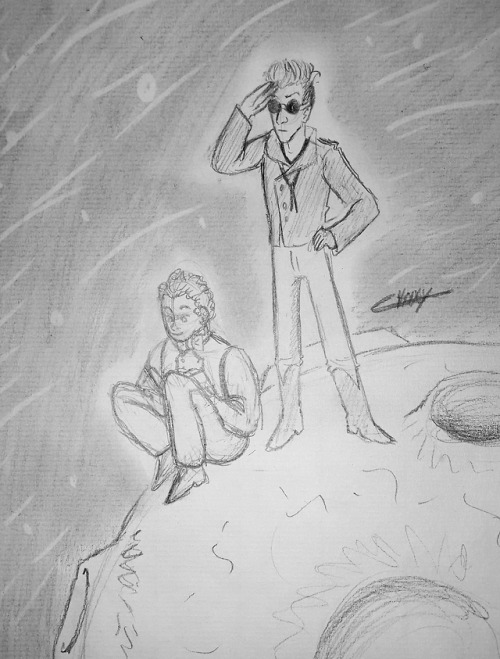 chouly-stuff: Last week during work I came with an AU good omens idea. One that happen in 