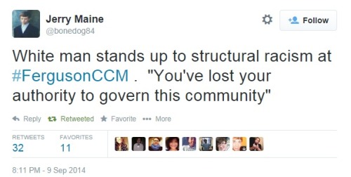 iwriteaboutfeminism:  City Council meeting on Tuesday night in Ferguson. Part 5. 