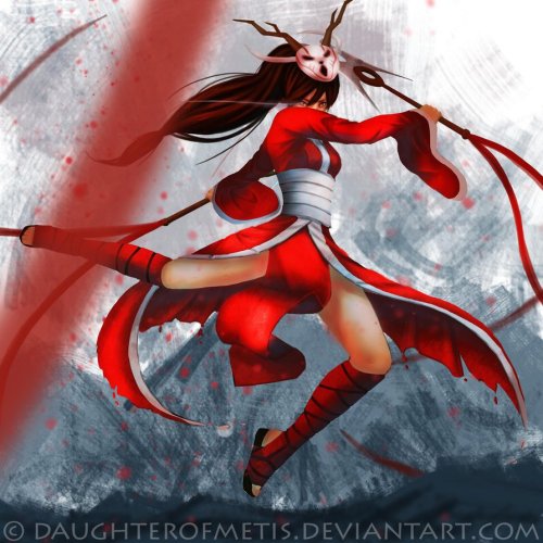 Blood Moon Akali by DaughterOfMetis 