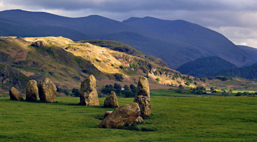 ancientart:  Castlerigg Stone Circle (S05123), located in Cumbria, England: “one of the most visually impressive prehistoric monuments in Britain“ (-John Waterhouse). Raised during the Neolithic period (about 3000 BCE), the Castlerigg Stone