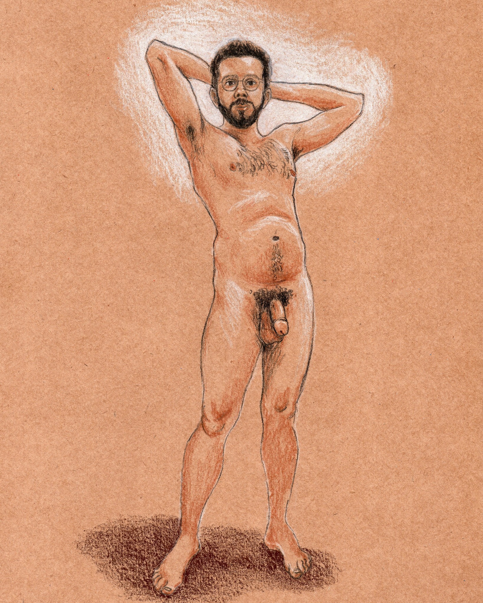 agaywonderland:Self portait, pencil color on paper