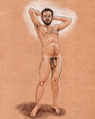 agaywonderland:Self portait, pencil color on paper
