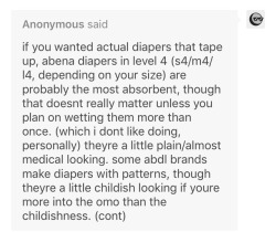 Yoooooo thankcyou diaper wisdom anon!!! *starts googling these* 💛💛💛