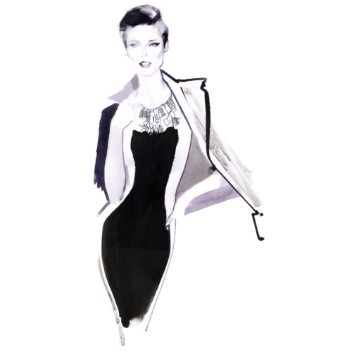 New drawing by my friend David Downton from our February session in London.