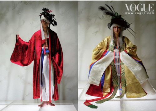 “Splendid hanbok” editorial in Vogue Korea, 2007