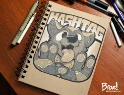 Two traditional furry badges I did recently! 