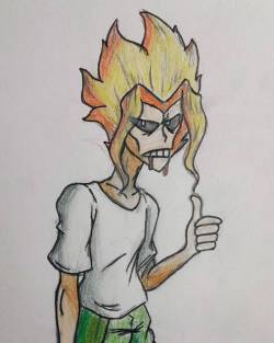 I just started watching My Hero Academia, and I love it so far. Since I have a habbit of drawing characters from the anime I start watching, here&rsquo;s All Might.  #myheroacademia #bokunoheroacademia #allmight #anime #fanart #colouredpencil #sketch