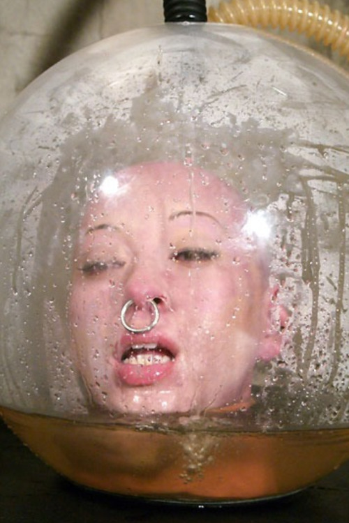 Porn photo artofbondage:  Stuck in jar of piss! She