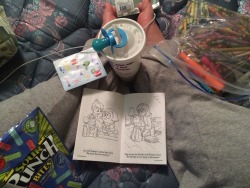 Daddy Spoiled Me With An Inside Out Coloring Book!!! And I Gots Candies And Crayons