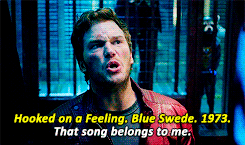 Peter Quill + Earth pop culture references