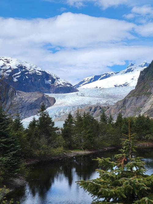 Mendenhall Glacier, Juneau, AK last week. [OC] [3024X4032] by: one4buffett