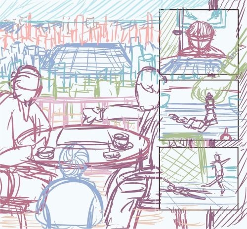 I managed to preserve the sketch layer for this work allowing for a more comprehensive breakdown of 