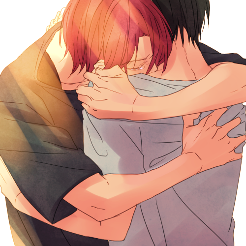 shameless-fujoshi:  ytminflakitsu-tachi: 凛遙詰め #02  Rin x Haru  Artwork by ゆた  This is exactly how they exist in my head. 