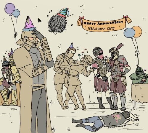 sketchydrawer:Something to celebrate Fallout New Vegas’ upcoming BDay :P