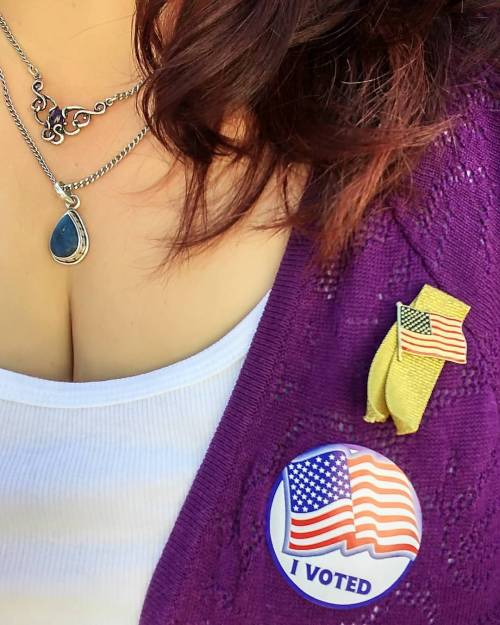 Purple, white, & gold for the women who made it possible for me to say: “I voted” to
